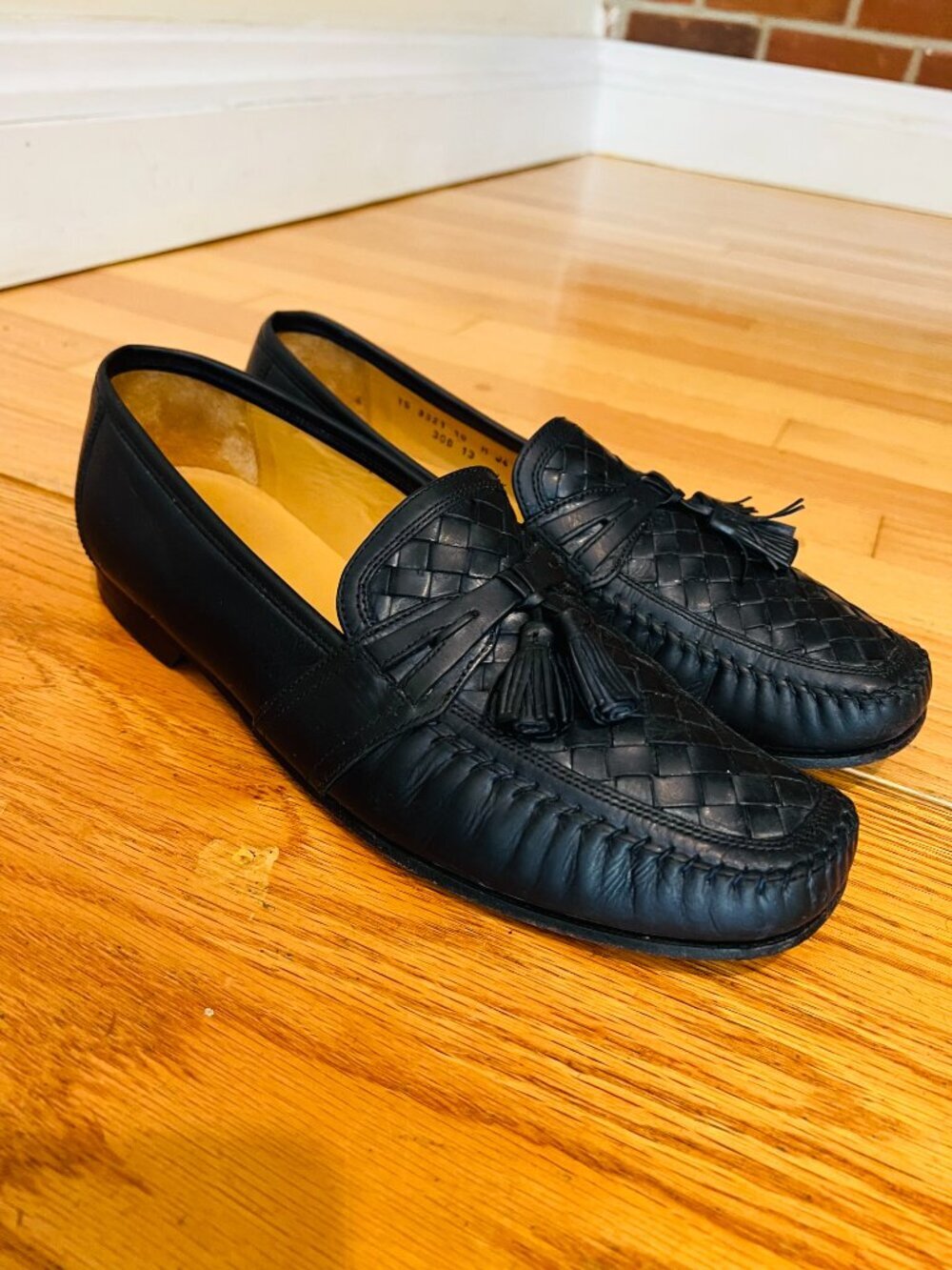 Johnston & Murphy Basket Weave Tassel Loafers Size 10 M